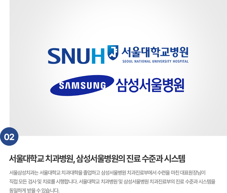 서울대학교 치과병원, 삼성서울병원의 진료 수준과 시스템